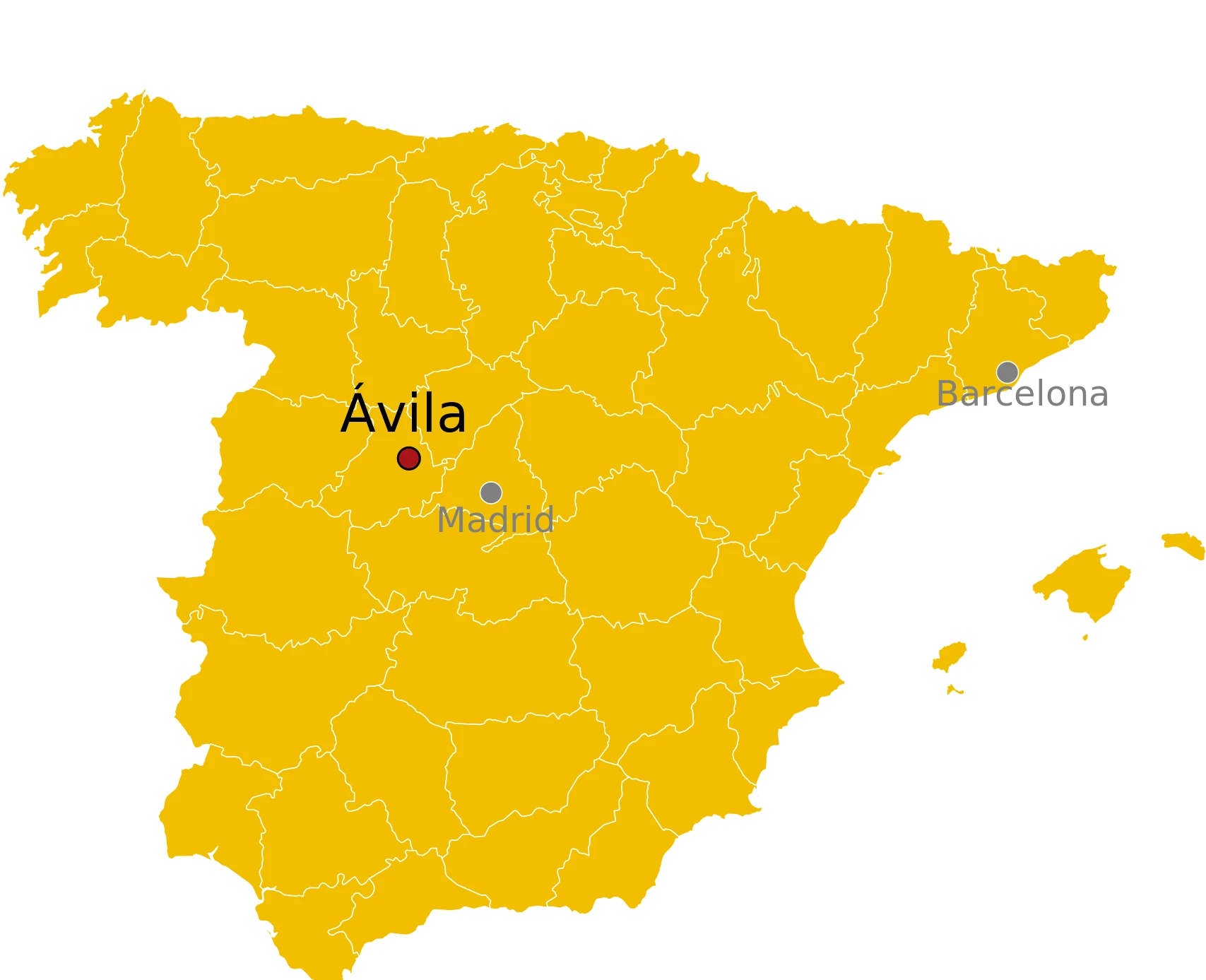 Locatie van Ávila in Spanje Kaart Ávila Spanje - waar ligt Ávila