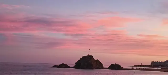 Foto van Sa Palomera tijdens mooi roze licht