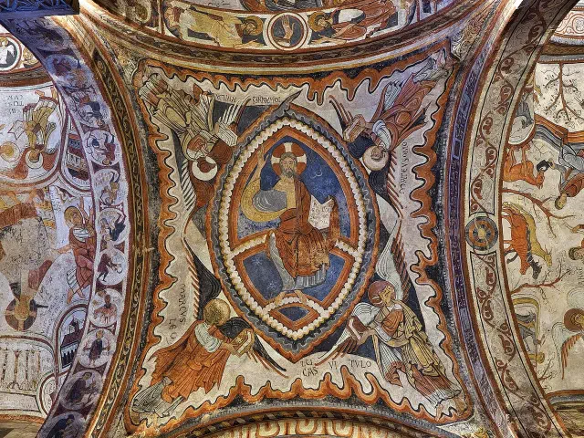 De Romaanse fresco's op de gewelven van het Panteón Real in de basiliek van San Isidoro in León