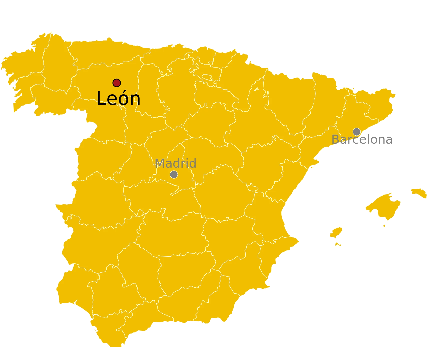 Kaart León Spanje - waar ligt León