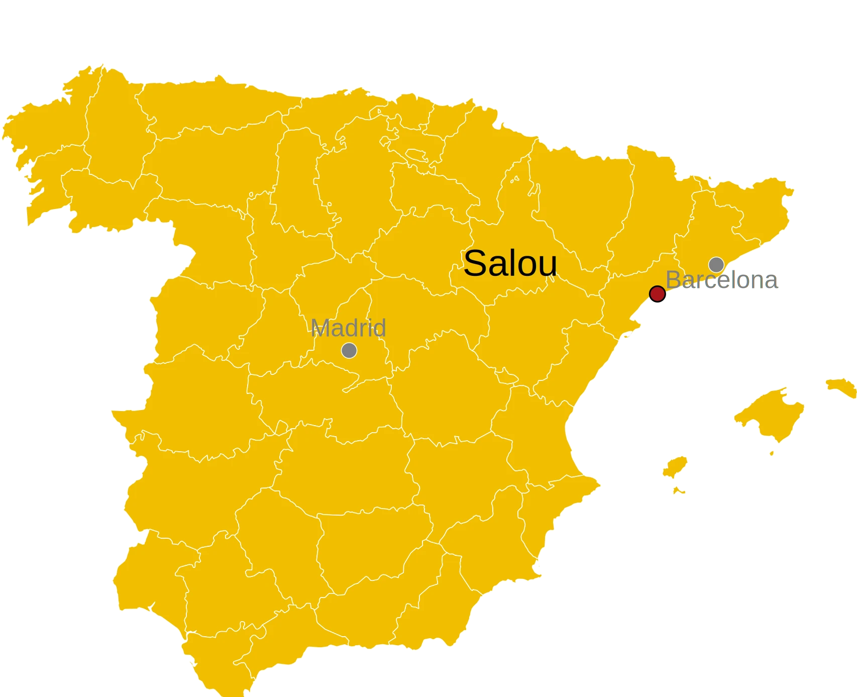 Locatie van Salou in Spanje Kaart Salou Spanje - waar ligt Salou