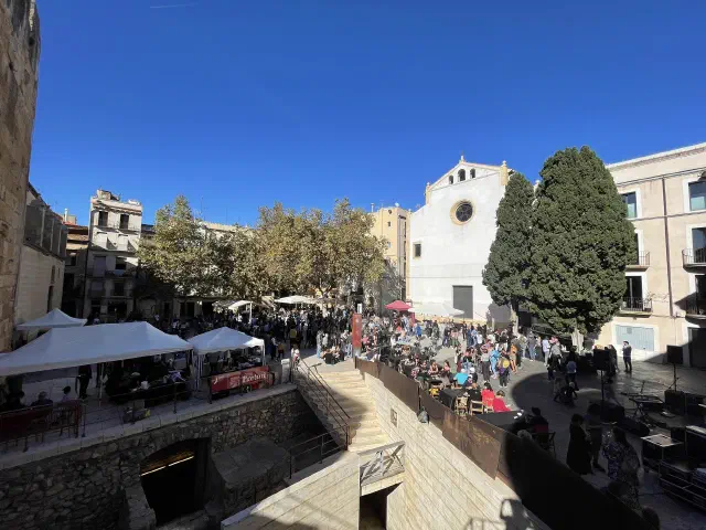 Het plein Placa del Rei in Tarragona Het plein Placa del Rei in Tarragona