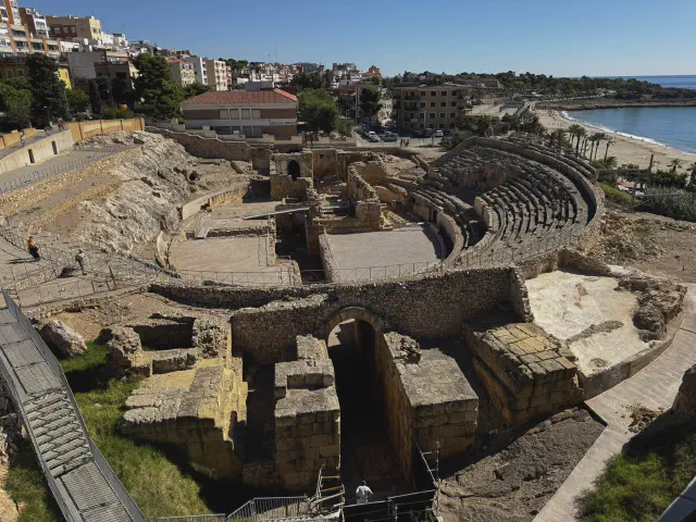 Ruine van het oude Romeinse theater in Tarragona