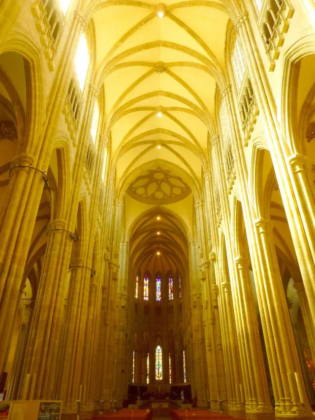 De neogotische Catedral Nueva van Vitoria-Gasteiz De neogotische Catedral Nueva van Vitoria-Gasteiz